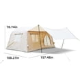 thumbnail image 4 of NOBOLEA 8-10 Person Large Inflatable Camping Tent with Hand Pump, Waterproof Oxford Air Glamping Tents with Canopy, Quick Setup Blow Up Tent for Family Outdoor, 4 of 14