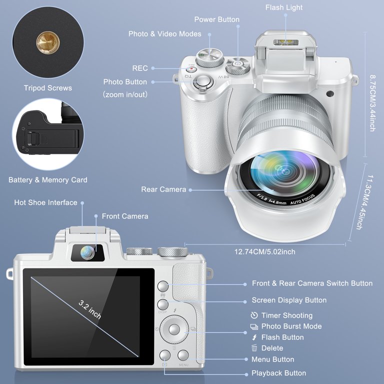 Zostuic 88MP 8K WiFi Digital Camera, 3