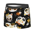 thumbnail image 2 of Disketp Cat Skulls And Flowers Men'S Boxer Briefs,Soft And Breathable Cotton Underwear With Comfortflex Waistband, 2 of 9