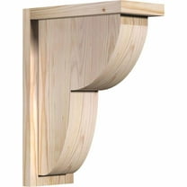 5 1/2"W x 12"D x 16"H Crestline Smooth Corbel w/Backplate, Douglas Fir