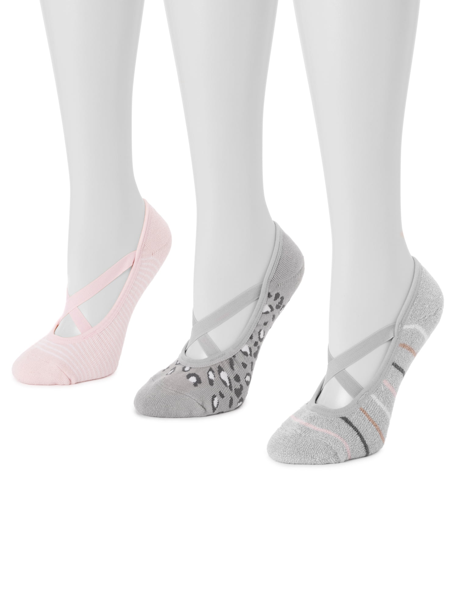 MUK LUKS Women's BALLERINA Socks, 6 pairs 