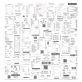 thumbnail image 1 of Paquete de pegatinas Creative Receipt Theme, 50 unidades, de vinilo impermeable, 1 of 2