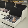thumbnail image 4 of Chalantevo 125" Oversized Chenille Modular Sectional Couch with Hidden Storage, U-Shaped 6-Seater Sofa with Ottoman, Removable Covers, Easy Assembly, for Living Room, Apartment, Beige, 4 of 8