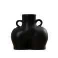 thumbnail image 1 of ZAXARRA Ceramic Vase Human Body Shaped Desktop Plant Container Side Ring Handle, 1 of 9