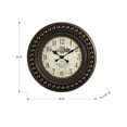 thumbnail image 4 of Wall Clock Clocks, 20" Round, Wall Clock, Antique Brown, Transitional,Modern Wall Clock, 4 of 4