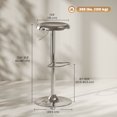thumbnail image 3 of HOMCOM Steel Bar Stools Set of 2,  Adjustable Breakfast Barstools, Silver, 3 of 10