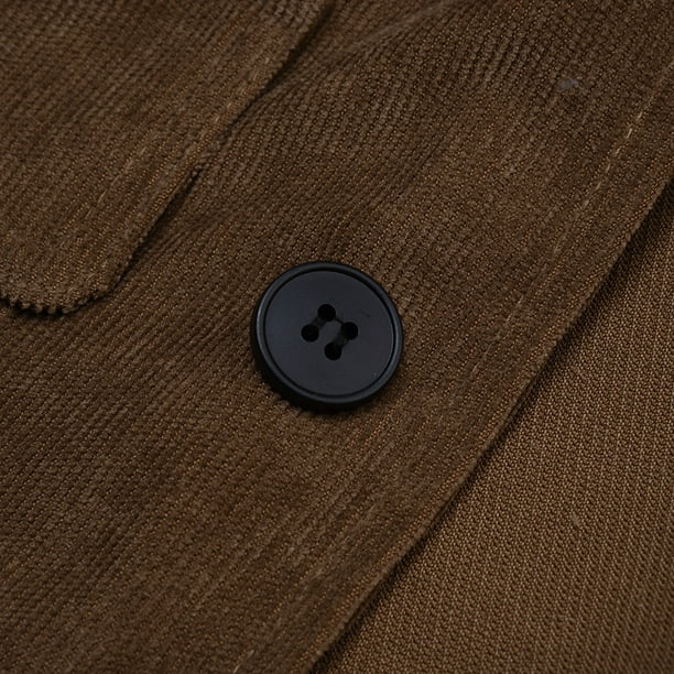 Pisexur Men's Work Wear Denim Jacket Vintage Casual Corduroy Blazer Jacket  Slim Fit One Button Work Wear Sport Coat