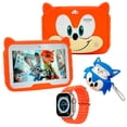 thumbnail image 1 of Combo Infantil Sonic: Tablet Kidiby 7" 128GB + 8GB RAM + Smartwatch T900 Ultra + Audífonos Bluetooth TWS con Funda 3D, 1 of 3