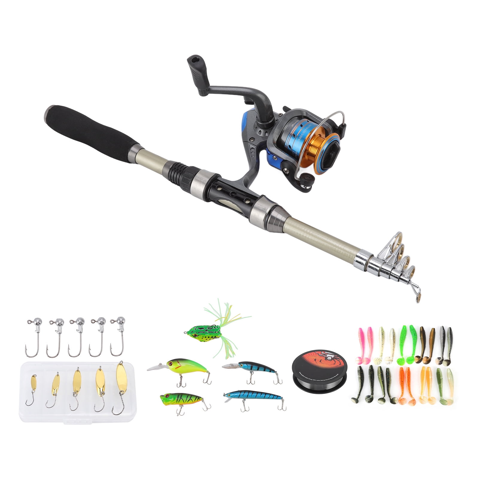 Fishing Rod Reel Set,Fishing Pole Kit Carbon Fishing Rod Wheel Set Fishing Rod Set Unmatched Quality