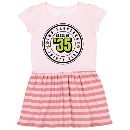 

Inktastic Class of 2035 in Black Circle with Stars Gift Toddler Girl Dress