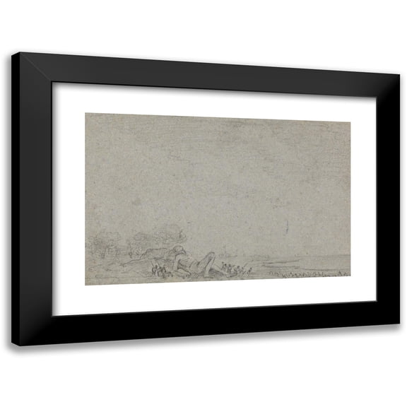 Richard Wilson 14x11 Black Modern Framed Museum Art Print Titled - Gulliver Bound by the Lilliputians