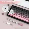 thumbnail image 5 of ATTACK SHARK M87PRO Wireless Mechanical Gaming Keyboard,Hot Swappable Gasket RGB Custom Keyboard,Linear Switch&Side Printed PBT Keycaps,BT5.0/2.4Ghz/Type-C,5000mAh Battery for Win Mac,Gradient Pink, 5 of 8