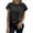 Black, variant on Womens Boat Neck T-Shirts Cap Sleeve Tops Summer Casual Loose Fit Basic Tees