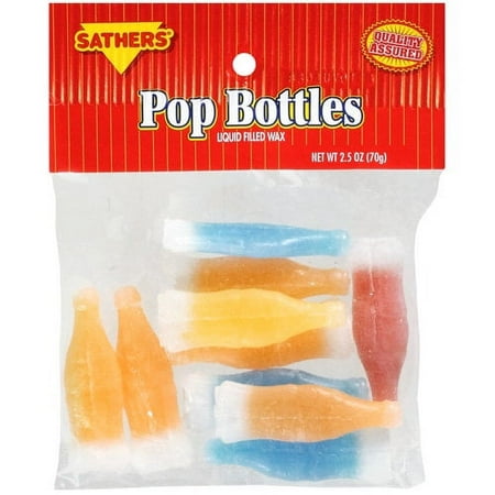 Farleys & Sathers Candy Sathers Liquid Filled Wax Pop Bottles, 2.5 oz