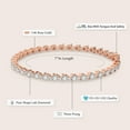 thumbnail image 2 of Diamond Tennis Bracelet | 12 Carat EGL Certified Lab Grown Diamond Bracelet Line 7" | 14K in Rose Gold | Serene Pear Lab Diamond Tennis Bracelet | FG-VS1-VS2 Quality | Friendly Diamonds, 2 of 6