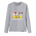 thumbnail image 4 of pimelu Christmas Shirts Clearance Christmas Shirts for Women Fashion Beer Glasses Print Loose Pullover Blouses Lightweight Round Neck Long Sleeve Ladies Tee Tops, 4 of 4