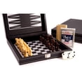 thumbnail image 2 of Bey-Berk International G552 Black Leatherette 5 in 1 Game Set, 2 of 4