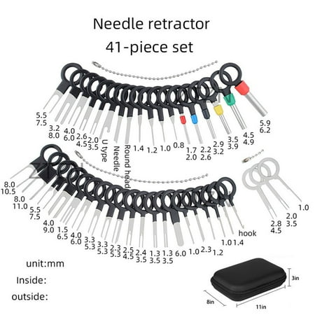 

Ana 41Pcs Auto Terminal Removal Connector Puller Tool Pin Ejector Wire Kit Extractor