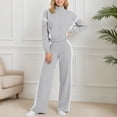 thumbnail image 2 of sususu Workout Sets for Women,Fashion Clothing Stylish Women's Two Piece Tracksuit Set Comfortable Zip Up Jacket And Wide Leg Jogger Pants With Contrast Stripes Design For Everyday Wear - Grey, 2 of 8