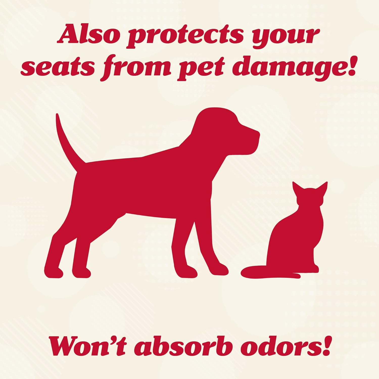 Lusso Gear | Car Seat Protector | Thick Padding, Durable, Waterproof PVC Leather | X-Large, Black with Red Stitching