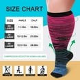 3 Pairs Plus Size Compression Socks Wide Calf for Women and Men 2030 mmHg Extra Large