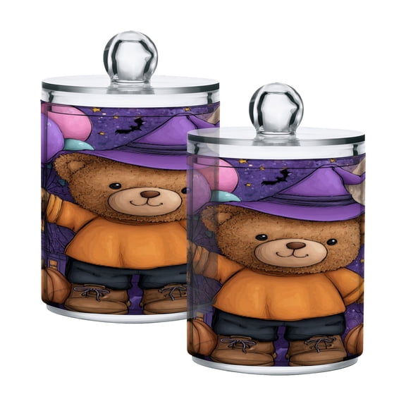 High-value clear storage jars keep life organized and within reach one sizex4 Halloween Bear