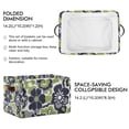 thumbnail image 2 of Yayeee 2 Pack Canvas Storage Basket with Handles for Shelves Fabric Bins Closet Organizer, Retro Floral Pattern, 2 of 8