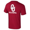 thumbnail image 3 of Men's Colosseum Crimson Oklahoma Sooners Logo Lockup 2-Hit Active Blend T-Shirt, 3 of 3