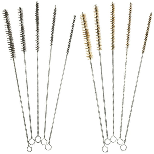 10pcs Wire Bore Stainless Steel Wire Pipe Hole Cleaning Brush Dust Remover Supplies