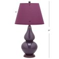 thumbnail image 4 of SAFAVIEH Cybil 26 in. Purple Glass Table Lamp with Purple Cotton Shade, Set of 2, 4 of 5