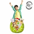 thumbnail image 3 of Easter Bunny Storage Toy Bag Chair, Repetitive Pattern of Rabbit Eggs Doodle Illustration, Stuffed Animal Organizer Washable Bag, Small Size, Yellow Green and White, by Ambesonne, 3 of 3