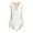 White, variant on Kids Girls Shiny Rhinestone Tassel Gymnastics Leotard Sleeveless Mesh Spliced Bodysuit Skating White 16