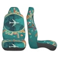 thumbnail image 3 of Pofeuu Around The Planet Print Automotive Car Seat Covers Flat Cloth Full Set Seat Covers,Car Seat Covers front seats for Cars Trucks and SUVs(Two packs), 3 of 7