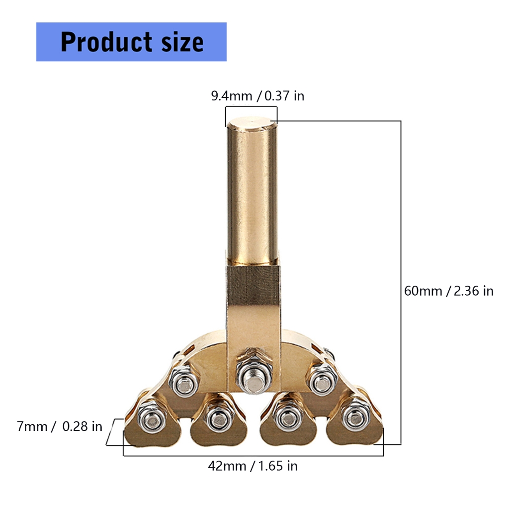 Zeiwohndc Brass Guitar Fret Installation Tool with Adaptive Base Non Damaging Grip