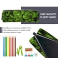 thumbnail image 5 of Cauagu Tiny Green Fern Leaves Print Leather Pencil Pen Case - Stationery Bag Portable Stationery Bag Big Capacity Pencil Pouch Cosmetic Organizer Bag for Men & Women, 5 of 7