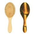thumbnail image 7 of Natural Wooden Round Hair Brush - Wooden Cushion Massage Comb for Straight and Curly Hair, Promotes Scalp Blood Circulation,Jungle Canopy, 7 of 7