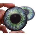 thumbnail image 2 of Teal Green Fantasy Human Glass Eyes, 2 of 8
