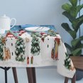 thumbnail image 4 of Blue Christmas Table Cloth Waterproof Tablecloths, Snowman Xmas Tree Snowflake Winter Tablecloth Dining Table Cover for Kitchen Party Tabletop Outdoor, Rectangle Tablecloth 54x108 Inch, 4 of 9