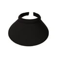 thumbnail image 2 of Top Headwear Women's Wide Brim Visor - Sports 5 Inch Wide Clip On Cap, Black, 2 of 4