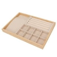 thumbnail image 1 of Jewelry Tray, Stackable Inserts Firm Wood Jewelry Organizer Tray, Multipurpose Triple Use Lightweight Jewelry Drawer Organizer For Earring, Necklace, Bracelet, , Brooch, Watch, 1 of 8