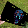 thumbnail image 5 of 1 Pcs 2D Flat License Plate Covers & Frames, Skull with Glowing For Decorative Front, Waterproof For Decoration Aluminum License Plate Covers & Frames Cover For Men Women, 12" X 6", 5 of 6