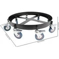 thumbnail image 3 of 55 Gallon Drum Dolly with 8 Swivel Casters Wheel, 2000lbs Heavy Duty Barrel Dolly Cart, Trash Can Cart, Non Tipping Multi Functional Rolling Hand Truck for Factory, Garage, Warehouse, 3 of 9