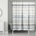 thumbnail image 2 of Creative Products Shades of Blue Stripes 71x74 Shower Curtain, 2 of 7
