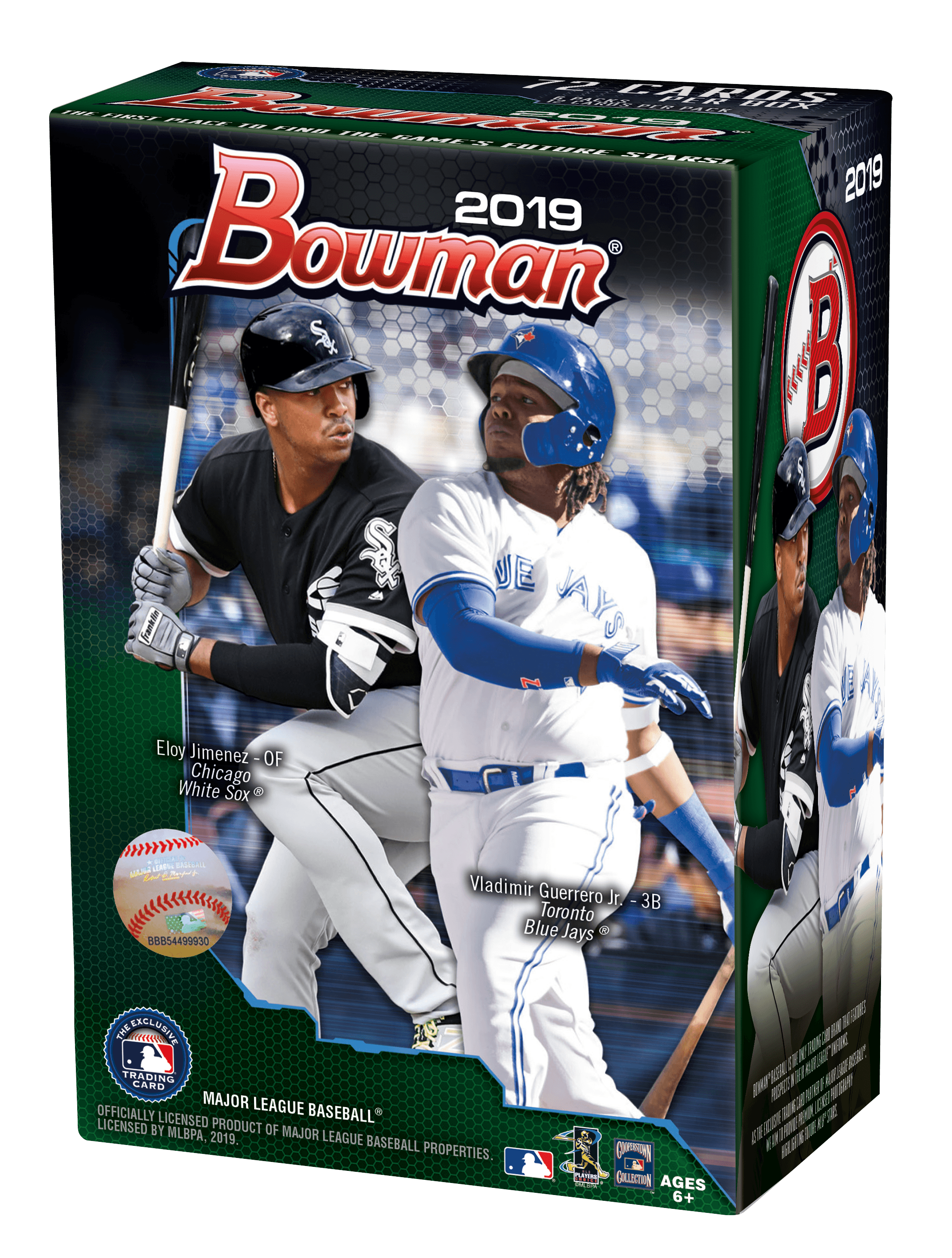 2019 Topps Bowman Baseball Blaster Box- 6ct with Chrome Parallel Inserts |  1989 30th Anniversary inserts | MLB Licensed Trading Cards - Walmart.com