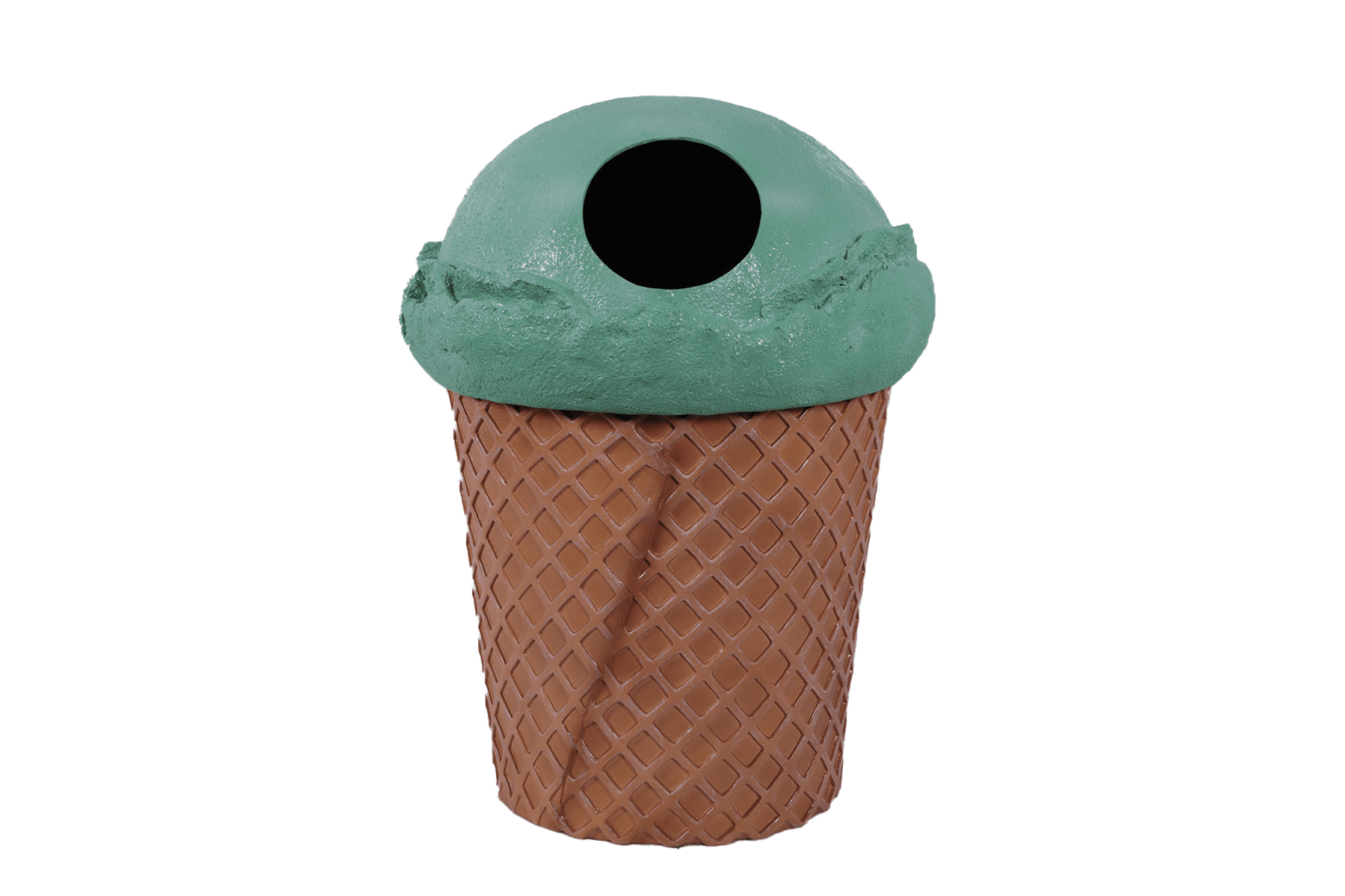 Mint Green Ice Cream Trash Can Over Sized Statue