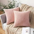 thumbnail image 1 of Juego de 2 Fundas de Cojines Decorativas,45x45cm Rosa,Funda de Almohada Suave para sofá acanalada para el hogar,salón,Dormitorio,Click Clack, 1 of 5
