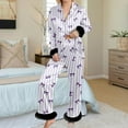 thumbnail image 2 of SJLDQY Valentines Women's Pajamas Set 2 Peice Pjs Set for Women Valentine's Day Bowknot Graphic Long Sleeve Pajama Tops Pants Soft Comfy Homewear Sleepwear Outfits, 2 of 6