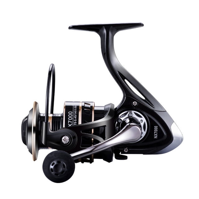 Moulinet de Pêche en Métal Haute Performance Générique avec 14 Roulements, Conception Ergonomique et Plusieurs Modèles (NX2000-NX7000) pour la Spinning, la Pêche en Mer et la Pêche aux Leurres