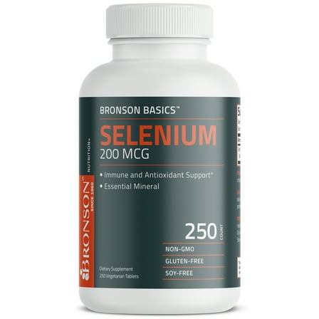 Bronson Selenium 200 mcg 250 Vegetarian Tablets