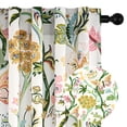 thumbnail image 2 of Jainmy Boho Floral Patterned Curtains for Living Room Bedroom Thermal Insulated Room Darkening Window Treatments,Blue White,52Wx96L,2 Panels, 2 of 11